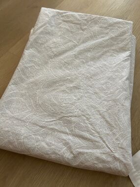 Ralph Lauren grey gray PAISLEY TWIN FLAT SHEET